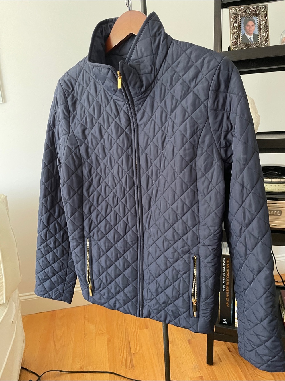 J. Crew Quilted Navy Lightweight Jacket